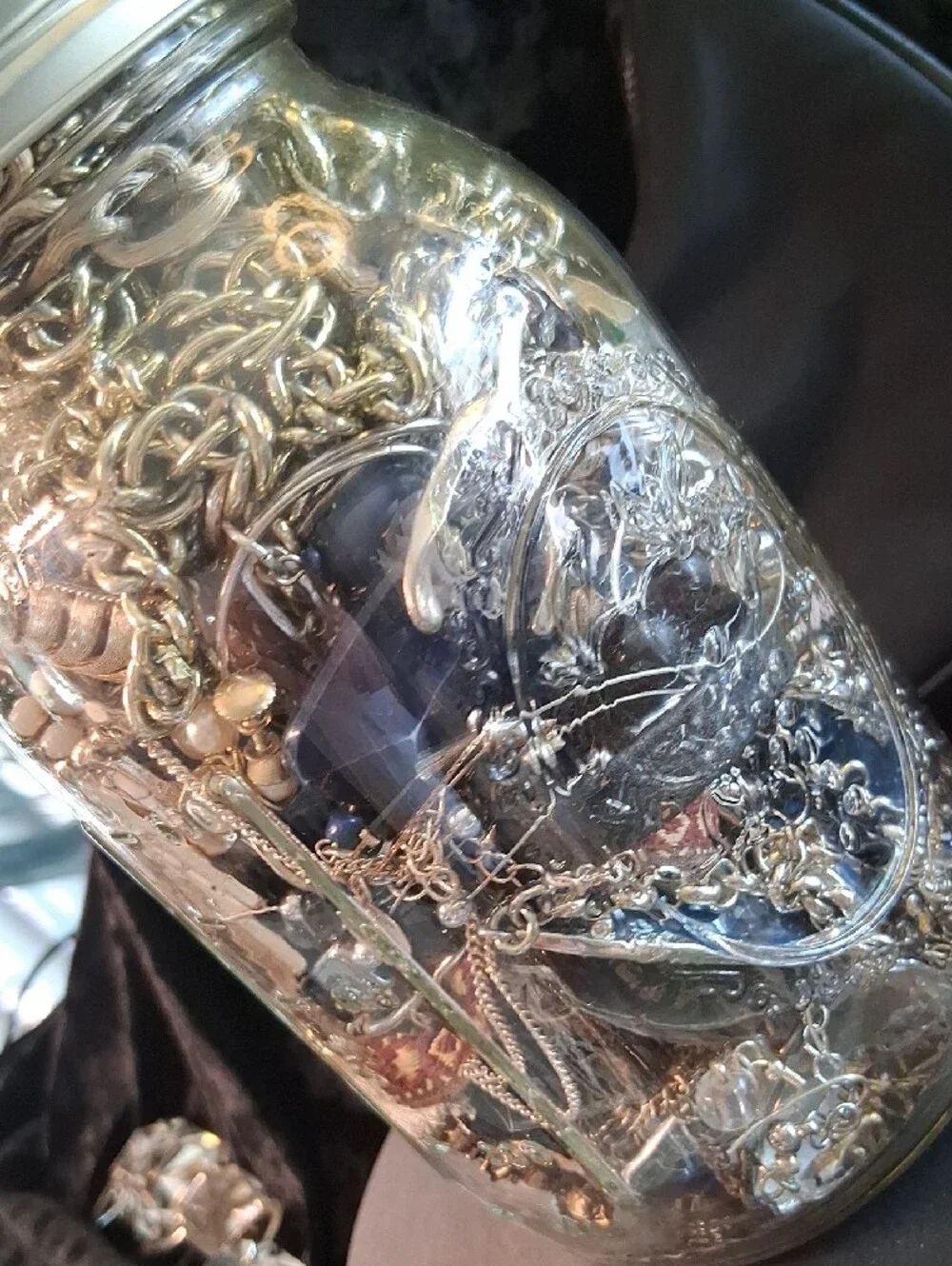 Vintage To Modern Jewelry Jar of Mixed Jewelry Accents - Silver & Gold 5lbs.